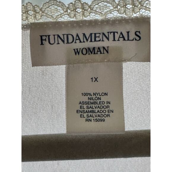 VTG Sears Fundamentals Nylon Blue Nightgown Plus size 1x prairie 47” Length - Picture 2 of 5